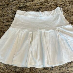 White Pleated Skirt